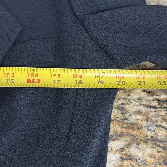 Vintage Wool Classic Black Women's Blazer With Pockets Size 10 - Picture 9 of 11